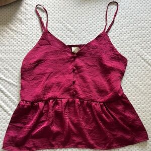 Allison Joy Red Sleeveless Fitted Camisole